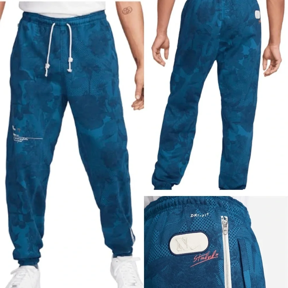Nike Dri-FIT Standard Issue DV0016-453 Brigade Blue Men's Basketball Pants SZ M